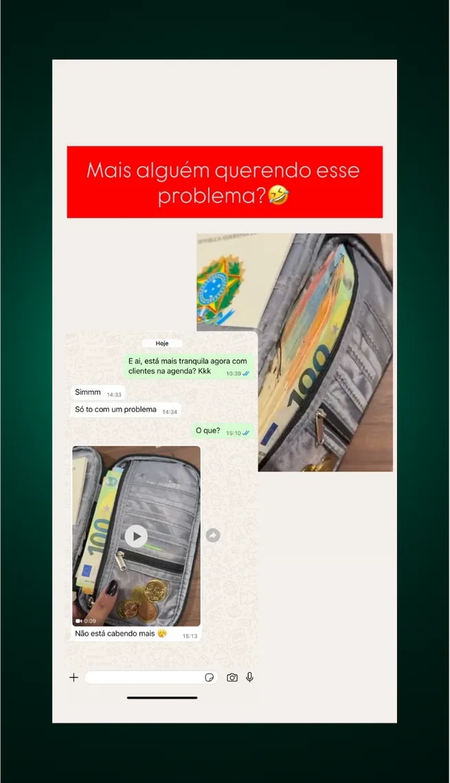 Print real: carteira cheia de euros após agenda lotada